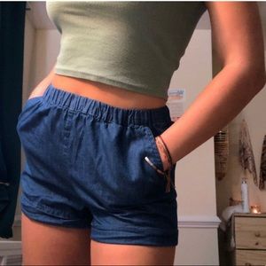 soft denim shorts